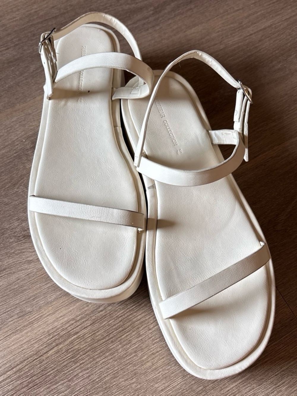 Minimalist White Women's Ankle-Strap Sandals